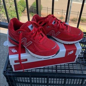 New Balance KJ990 RDG size 4 Red sneakers